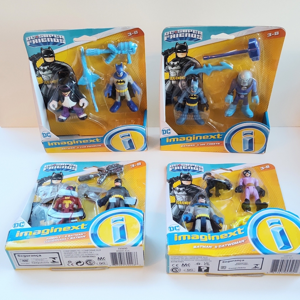 NIB Imaginext Batman, The Penguin, Mr. Freeze, Catwoman, & Firefly